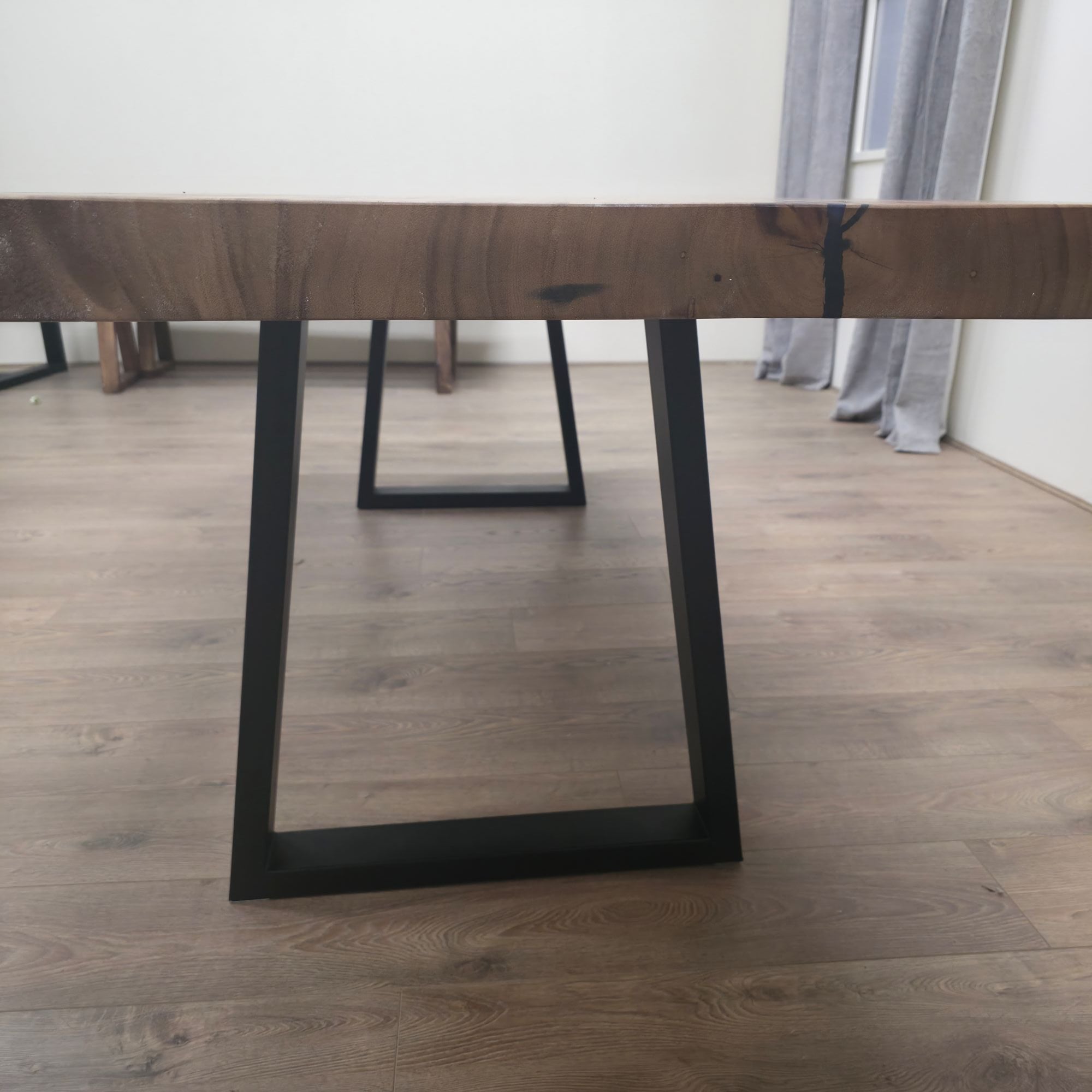 239cm x 91cm Live Edge East Indian Walnut Dining Table